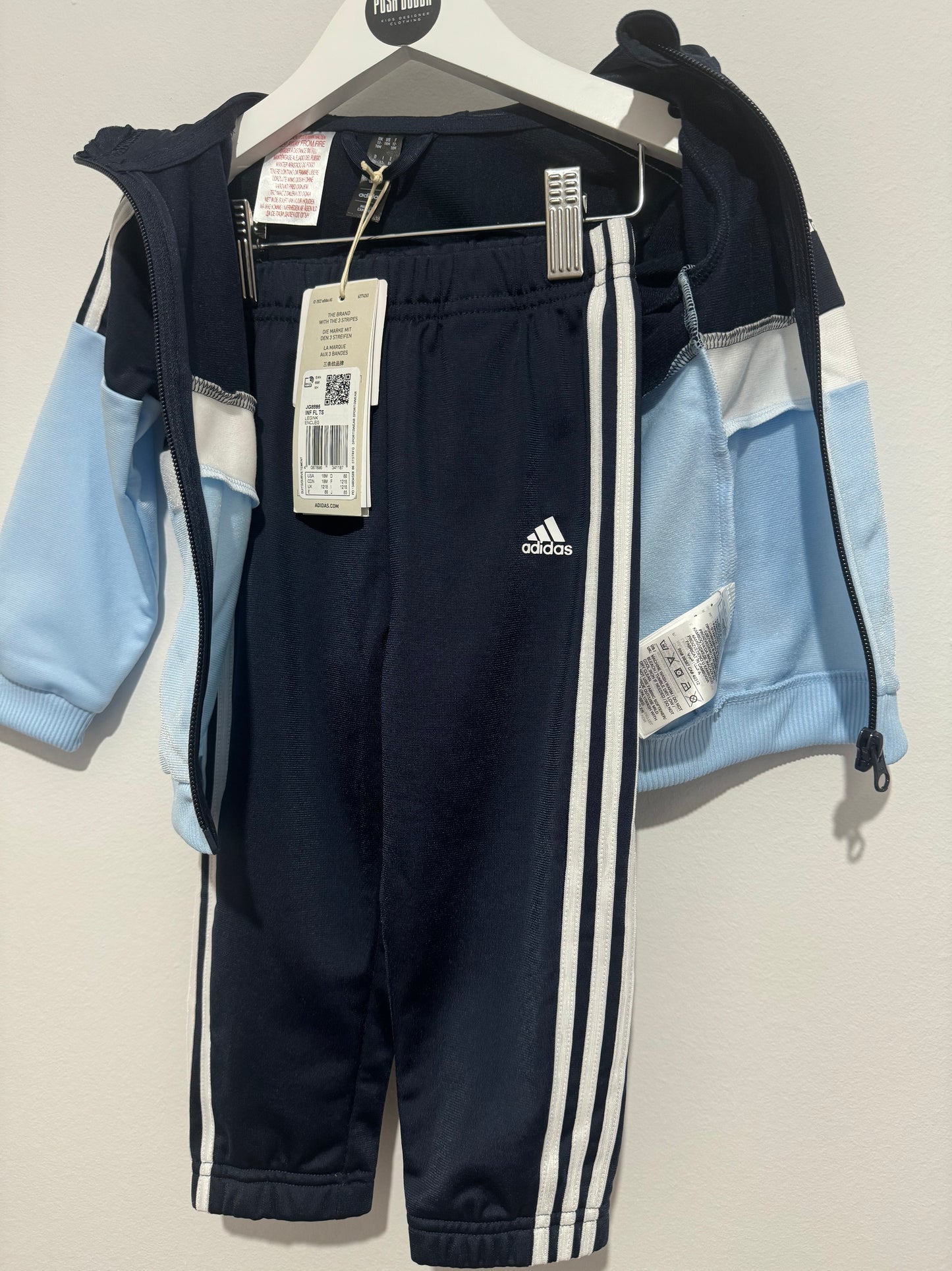 Adidas Boys Tracksuit 12-18m New with tags