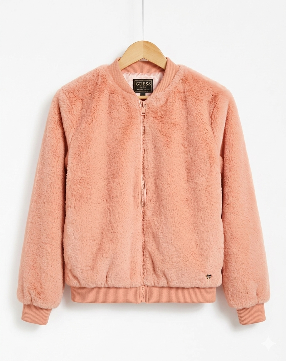 Guess Faux Fur Coral Jacket 14y