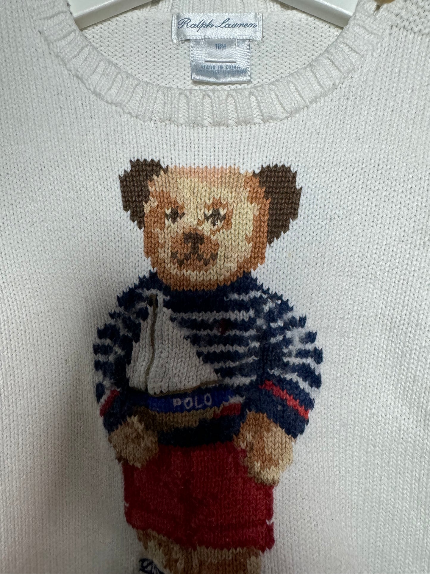 Ralph Lauren Polo Bear Jumper 12-18m