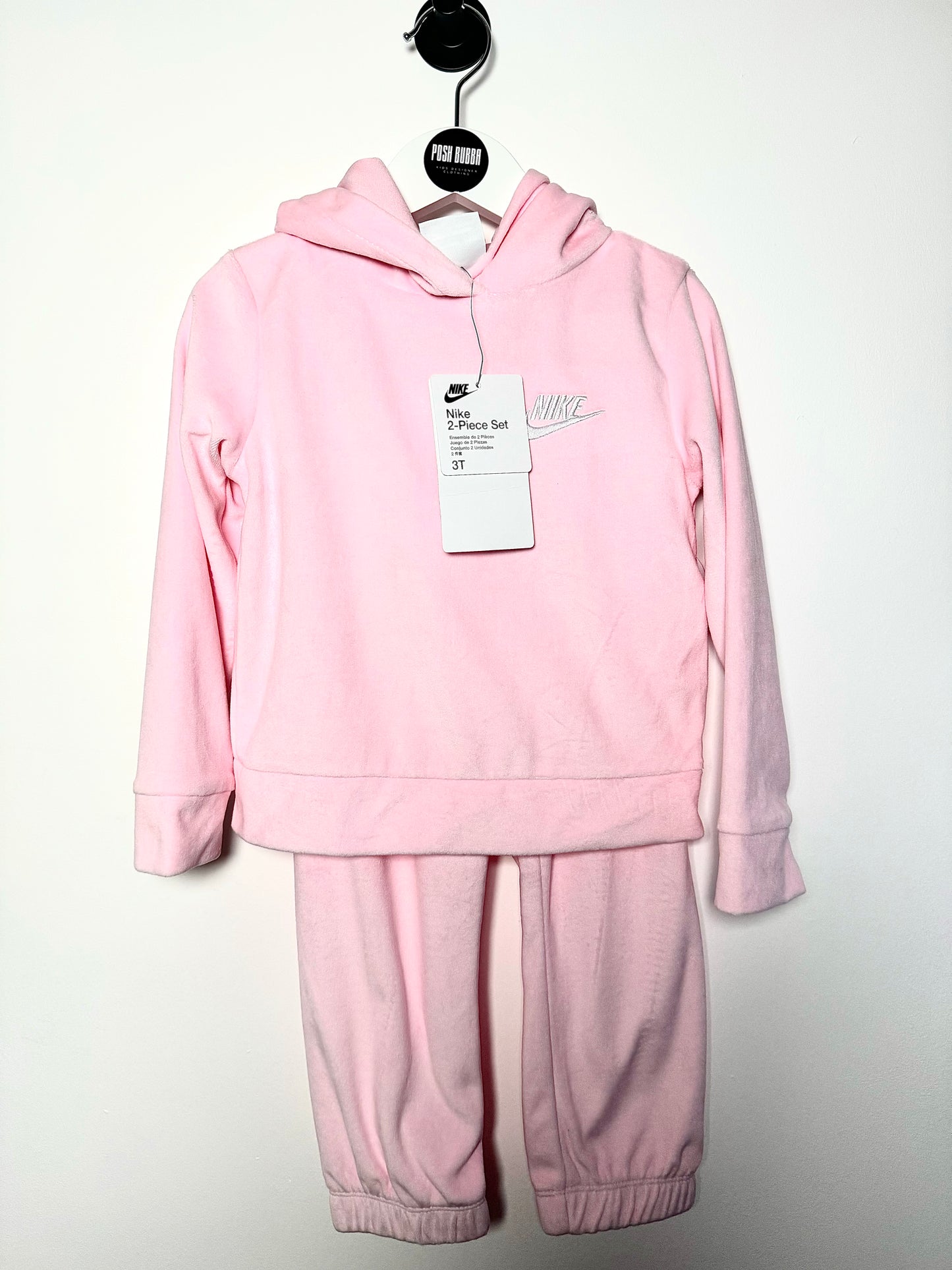 Nike Pink Velvet Tracksuit 2-3y