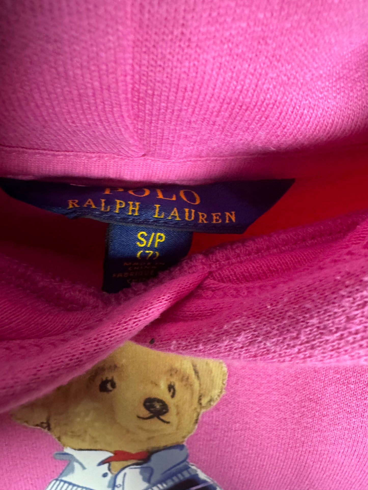 Ralph Lauren pink hoodie 7y