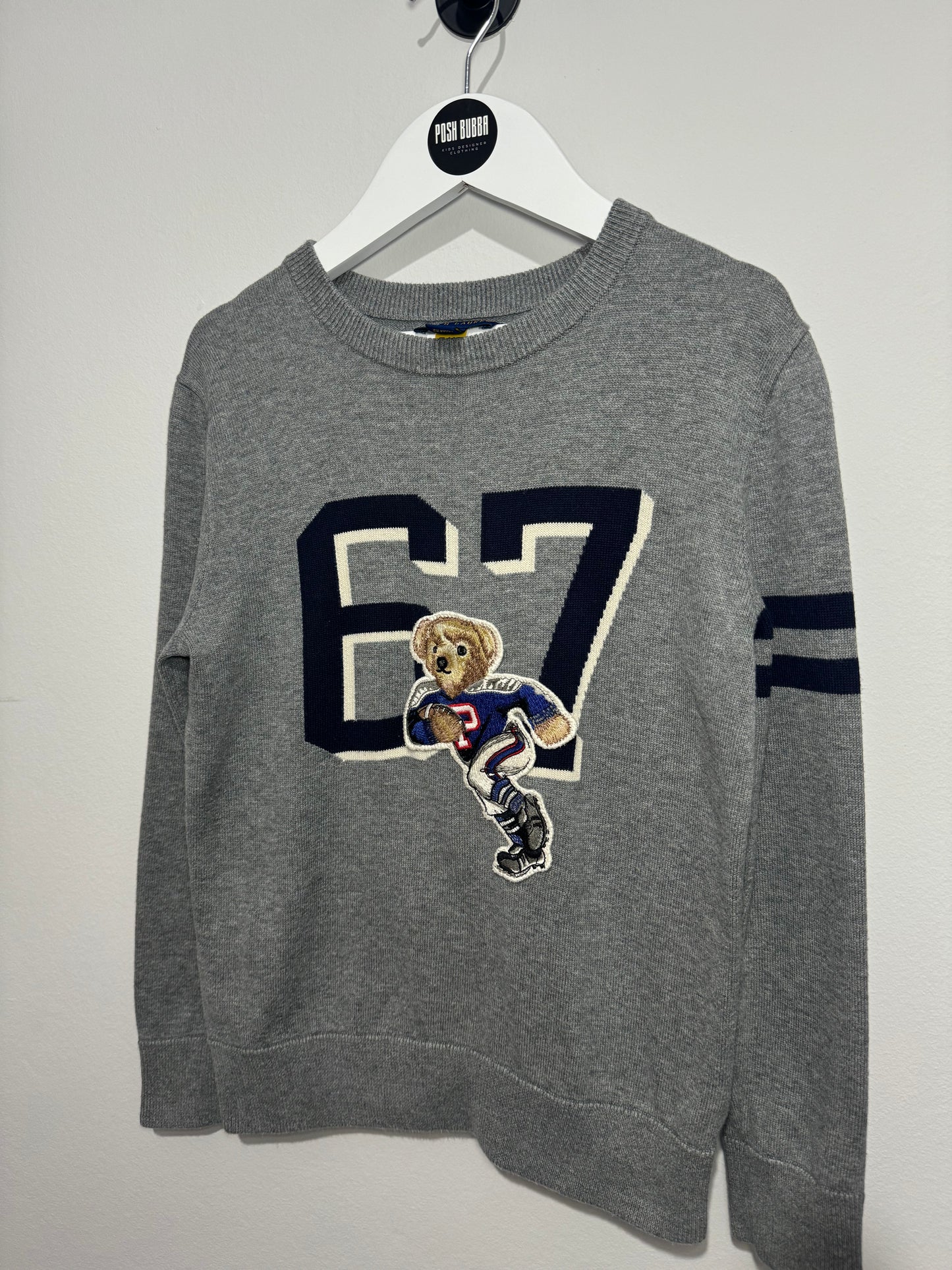 Ralph Lauren Grey Bear Jumper 7y Used 141065