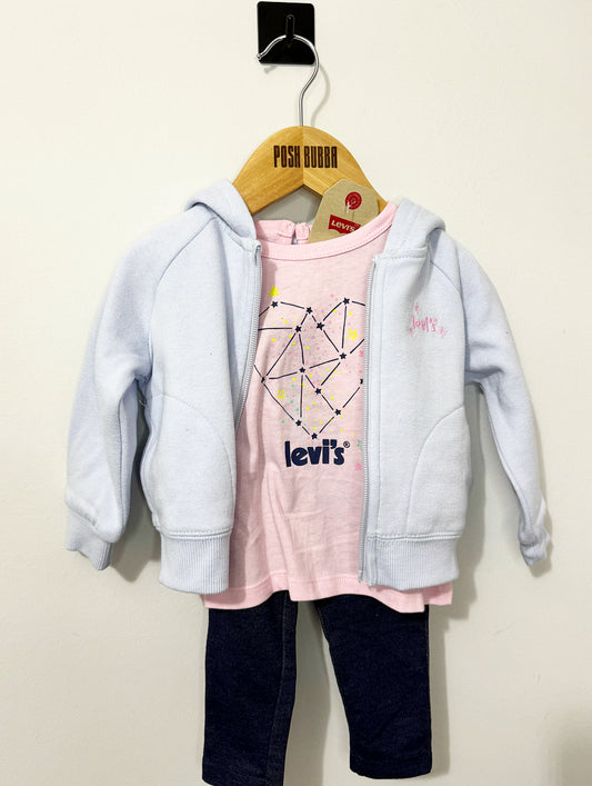 Levis 3pcs pink set 12m