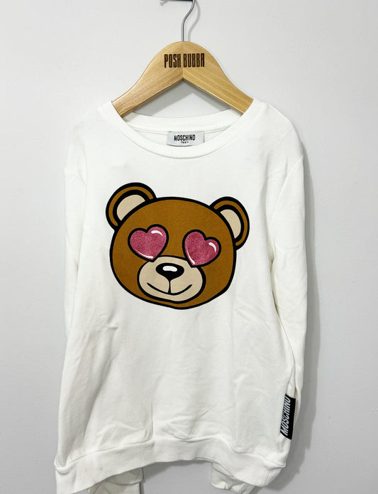 Moschino white teddy top 10y No Tags