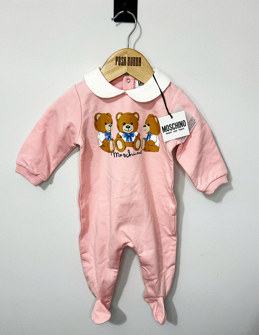 Moschino 3 Teddies Babygrow 3-6m