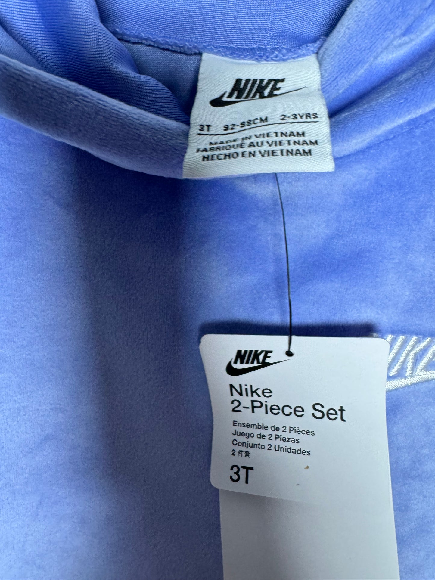 Nike Lilac Velvet Tracksuit 2-3y