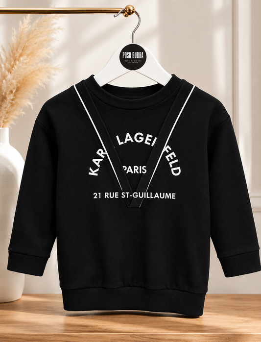 Karl Lagerfeld Black Dress 2y New No Tags 141089