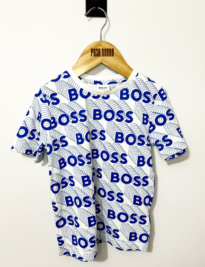 Boss logo effect T-shirt 5y No Tgas