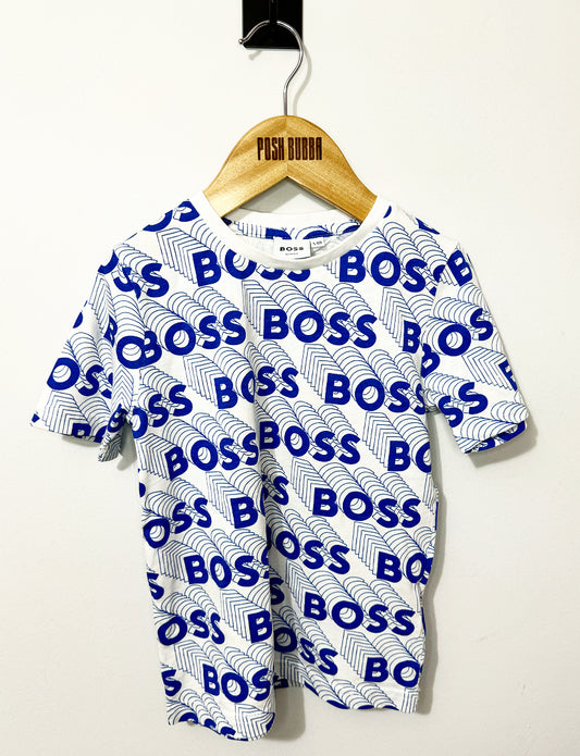 Boss logo effect T-shirt 5y No Tgas