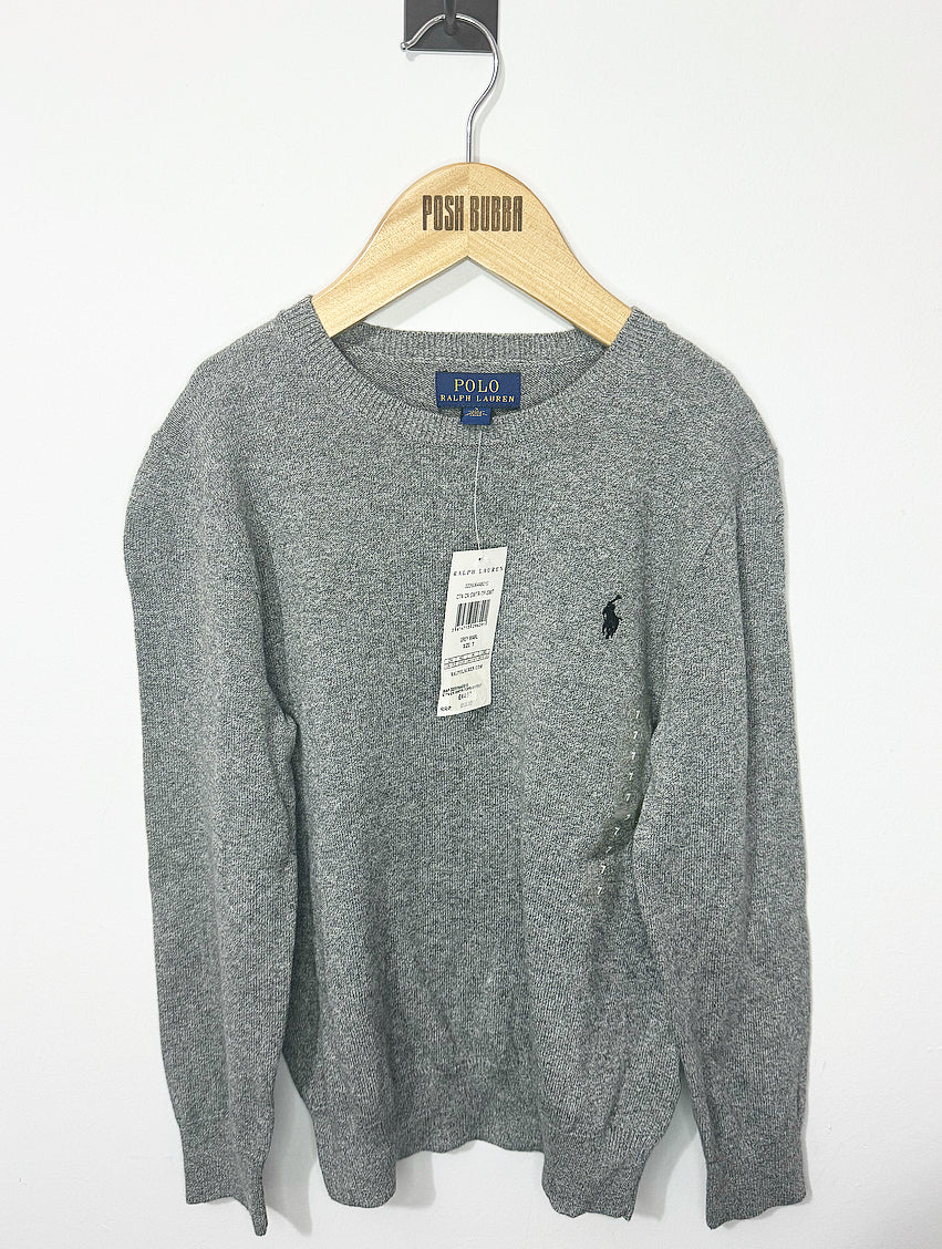 Ralph Lauren Grey Knit Jumper 7y