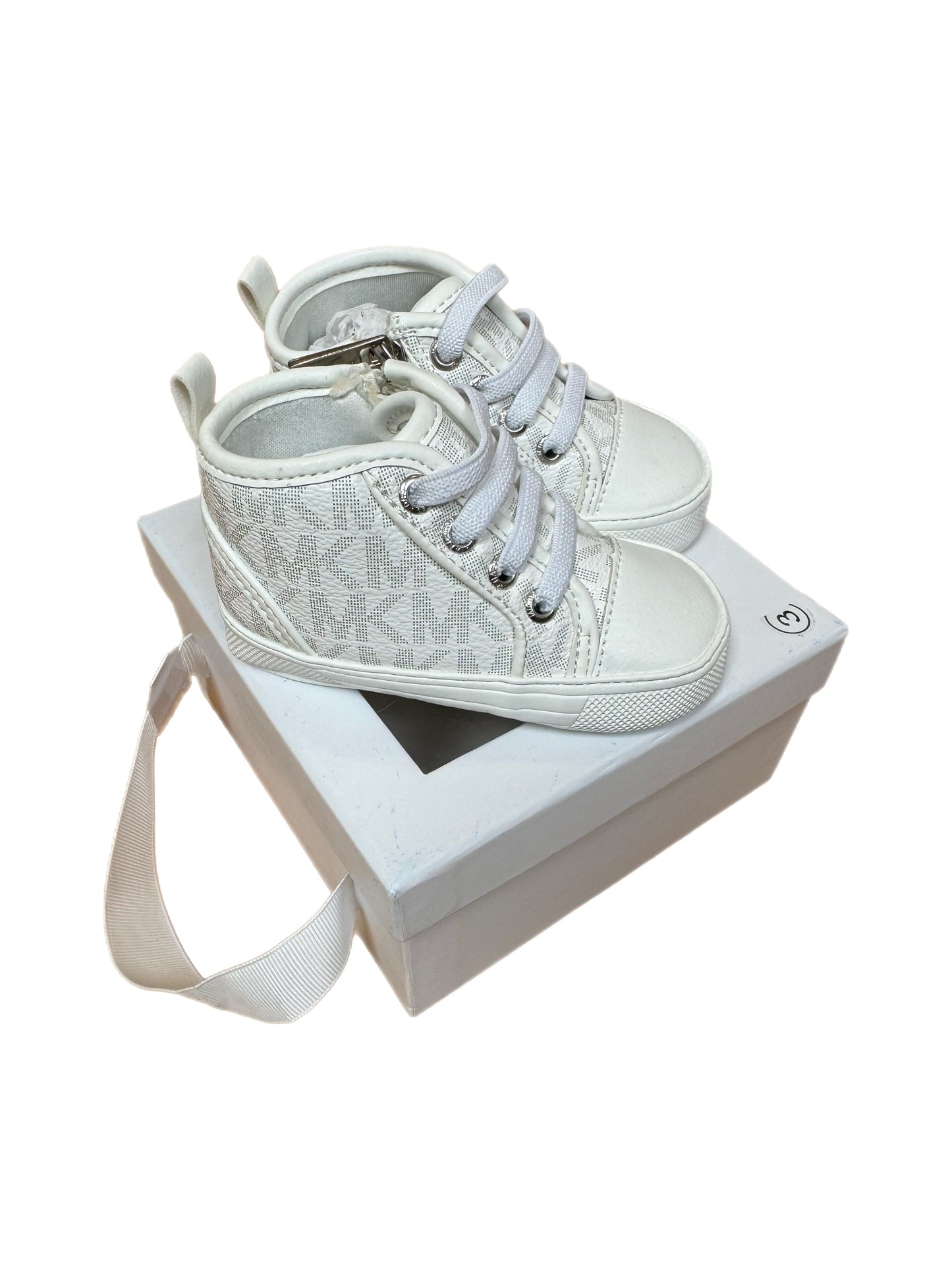 Michael Kors White/Gray Baby Shoes 6-9m