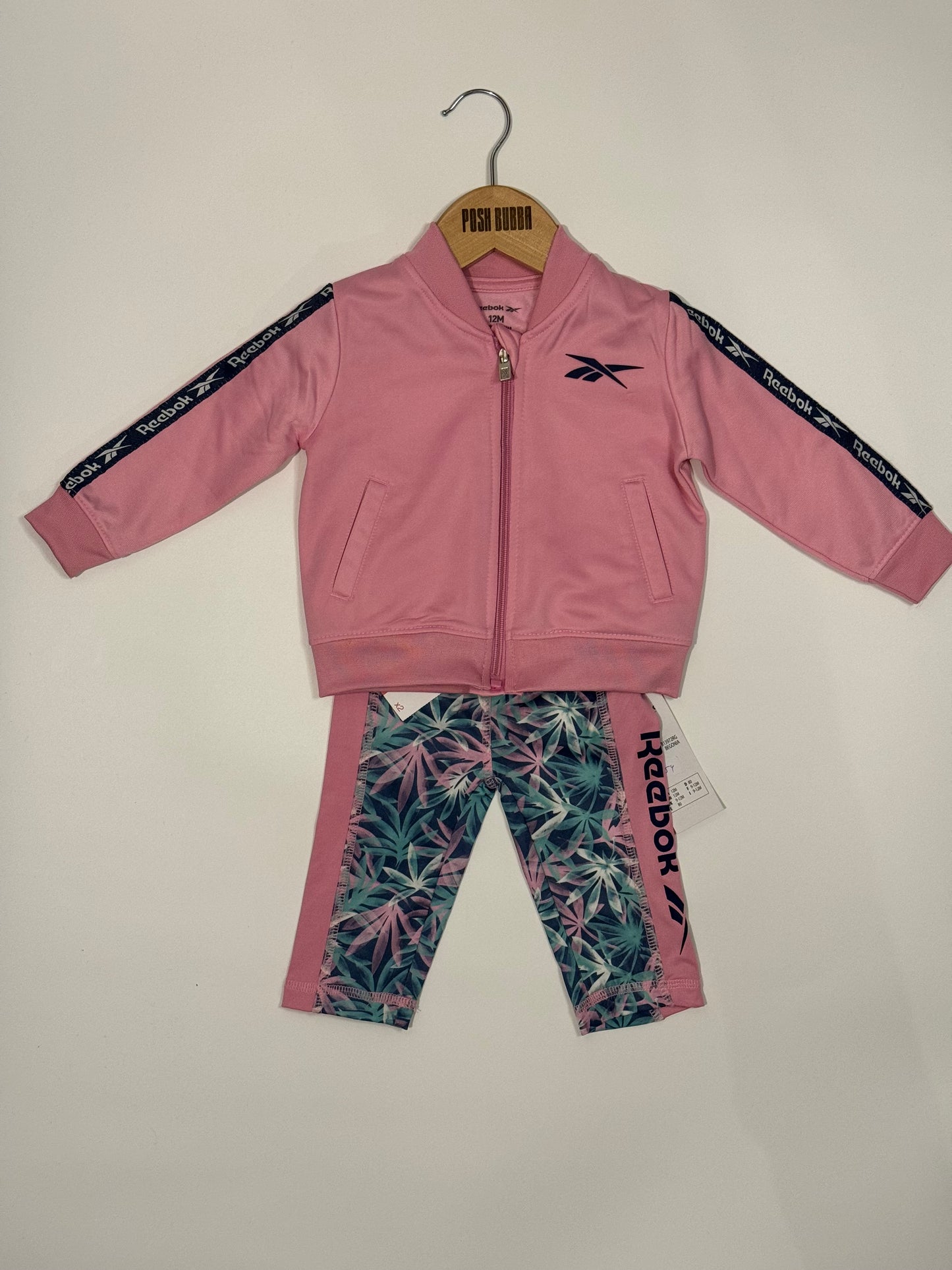 Reebok 3pcs Pink Set 9-12m