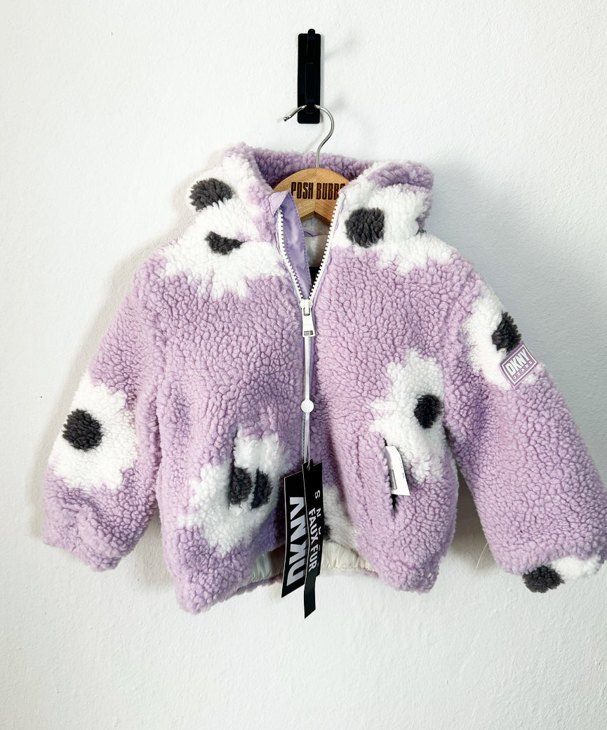 DKNY Faux Fur Lilac Jacket 12m #5048