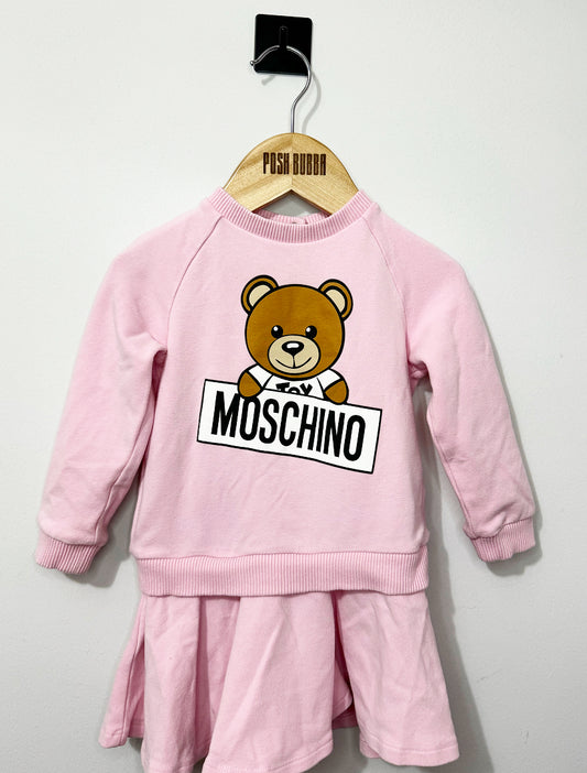 Moschino Pink Jumper Dress 12-18m No Tags