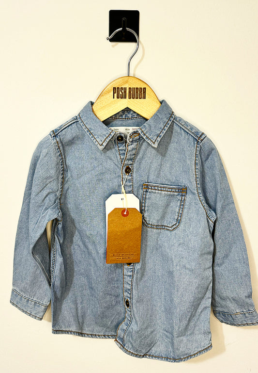 Zara Boys Denim Shirt 18-24m