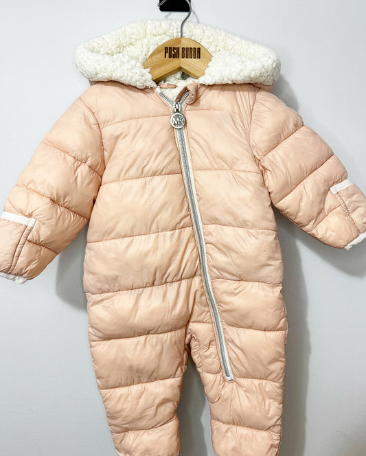 Michael Kors Pink Fleece Snowsuit 0-6m No Tags