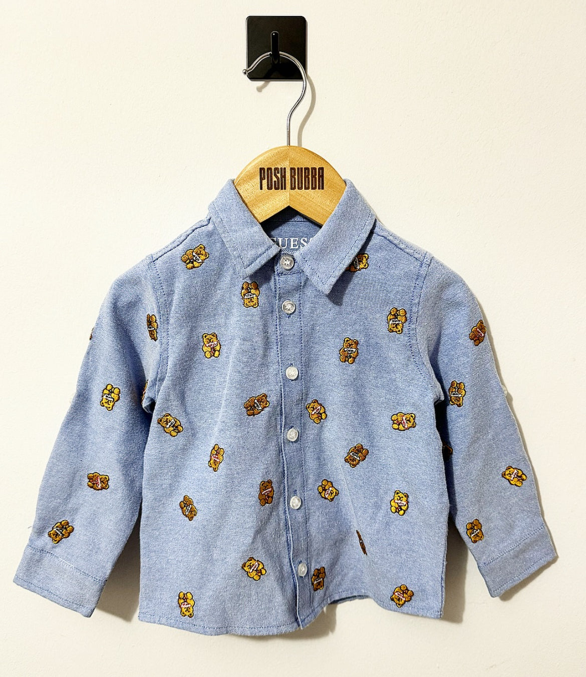 Guess Teddies Shirt 6-9m No Tags