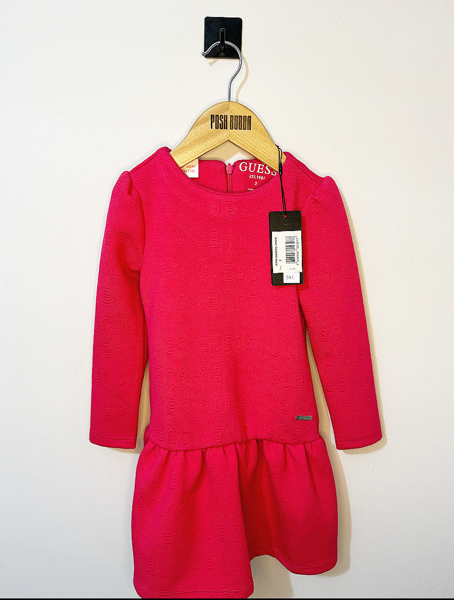 Guess Long Sleeve Ruffle Dress 3-4y