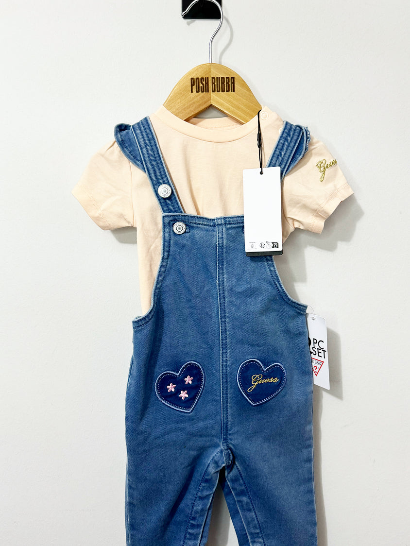 Guess Dungarees & Top Set 6-9m