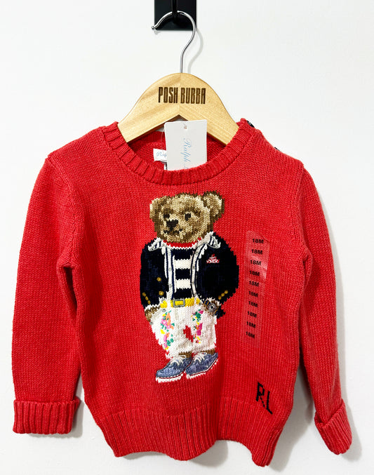 Ralph Lauren Red Jumper 18m