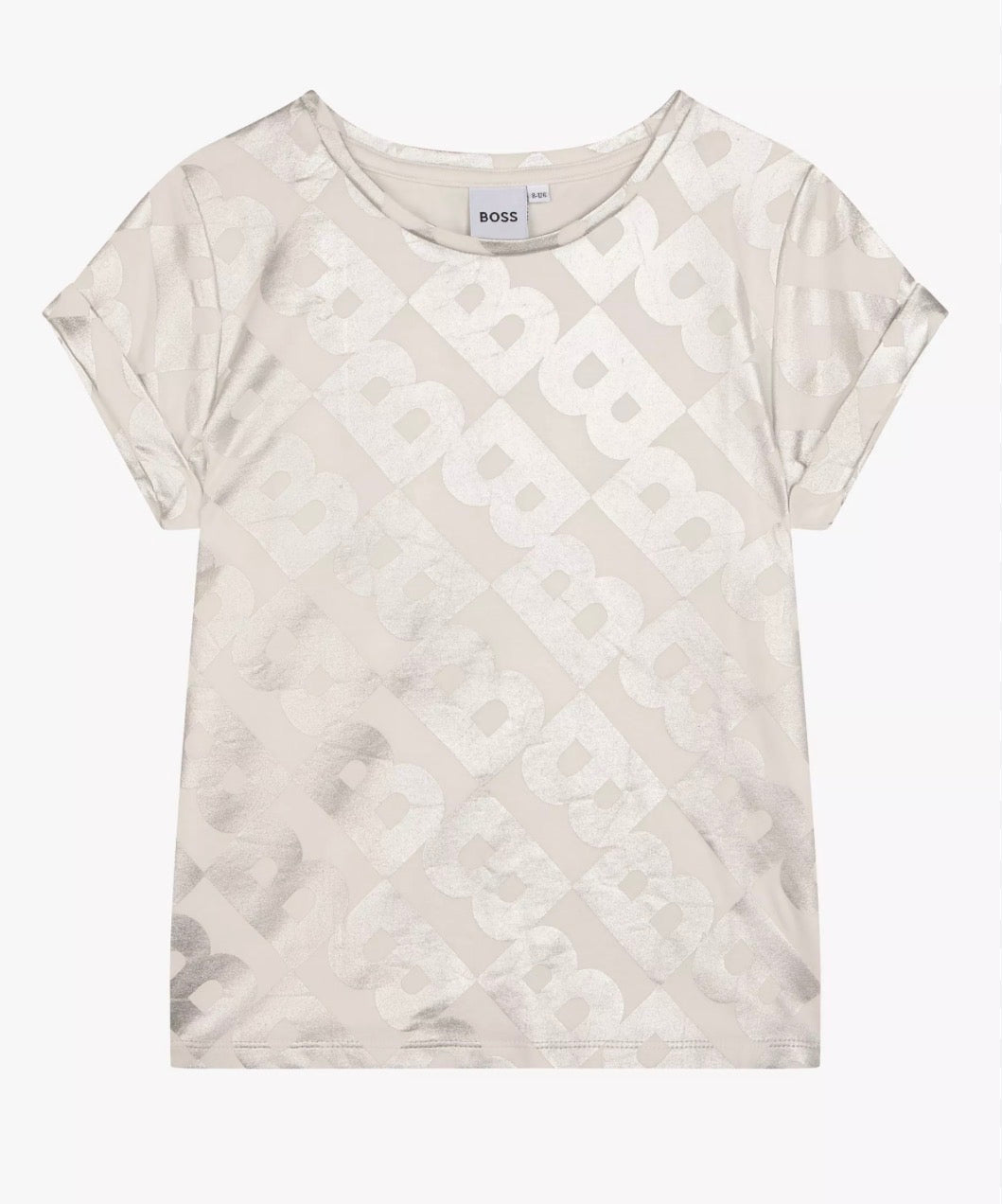 Boss Silver Girls T-Shirt 4-5y