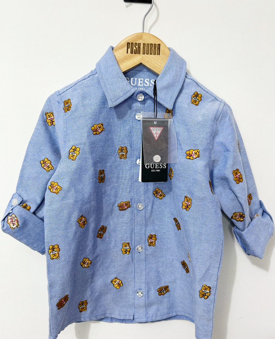 Guess Boys Denim Teddies Shirt 3y