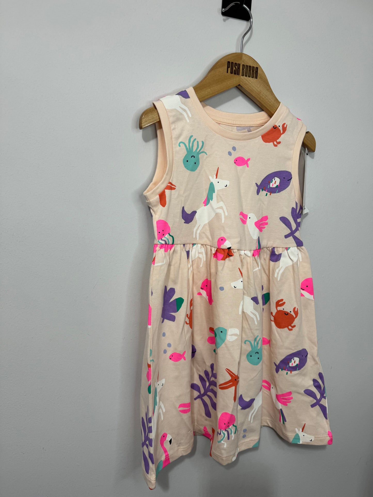 M&S Flamingos Dress 2-3y