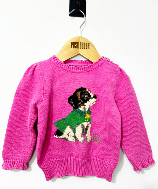 Ralph Lauren Bright pink jumper 2y No tags