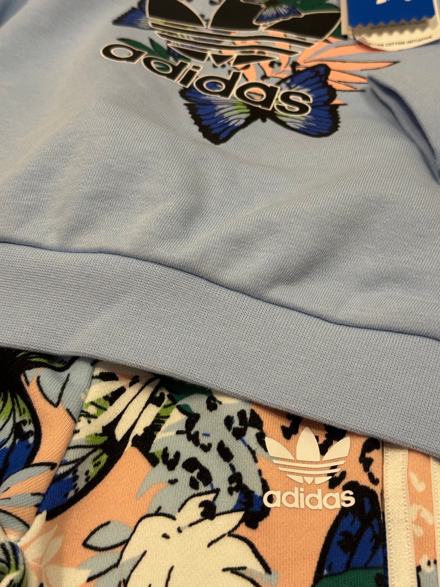 Adidas Blue FLoral Tracksuit 9-12m