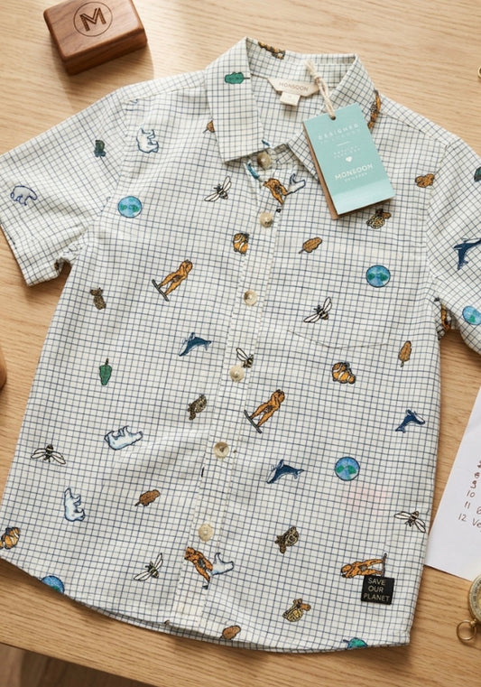 Monsoon boys shirt 5-6y