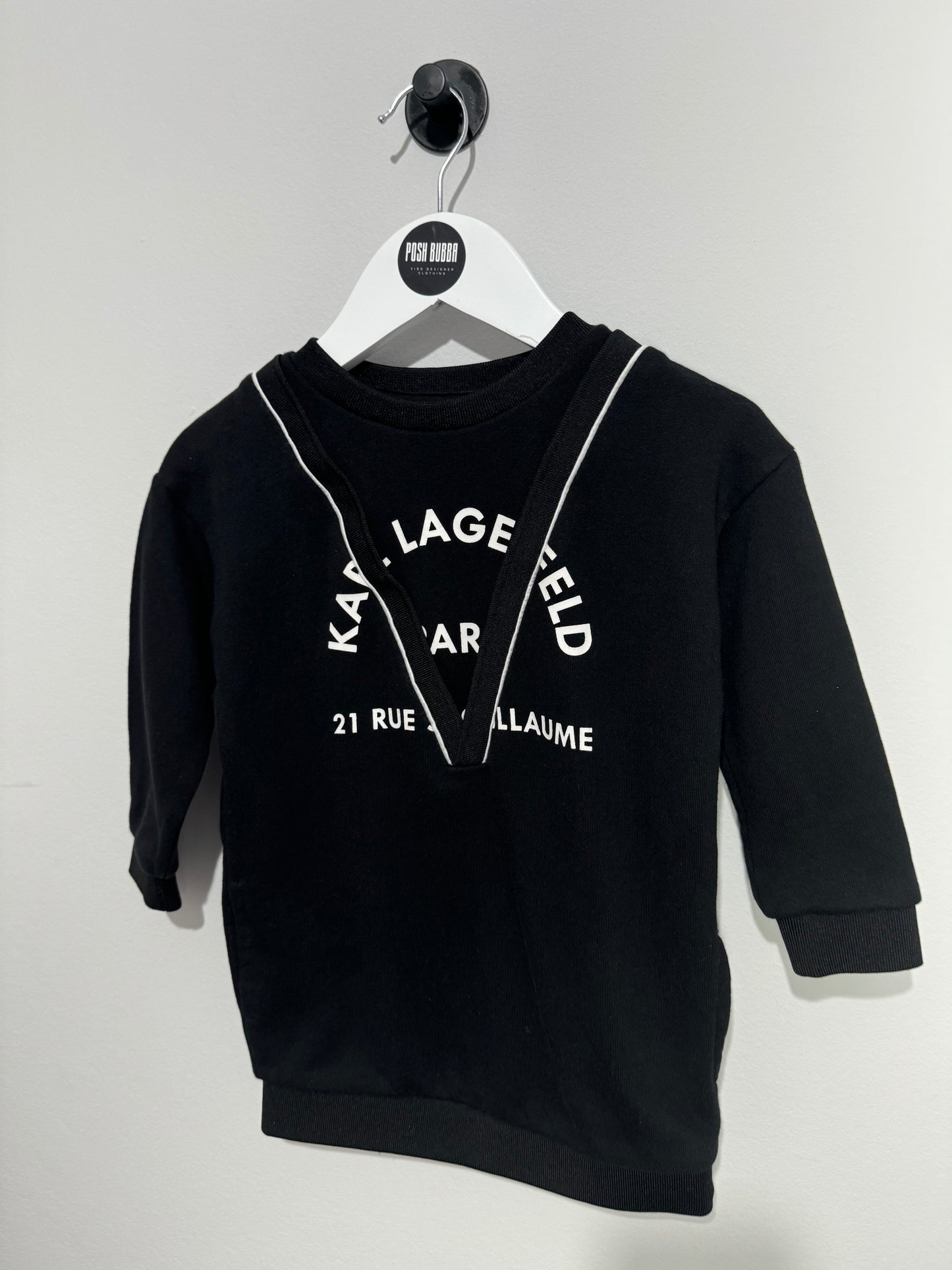 Karl Lagerfeld Black Dress 2y New No Tags 141089
