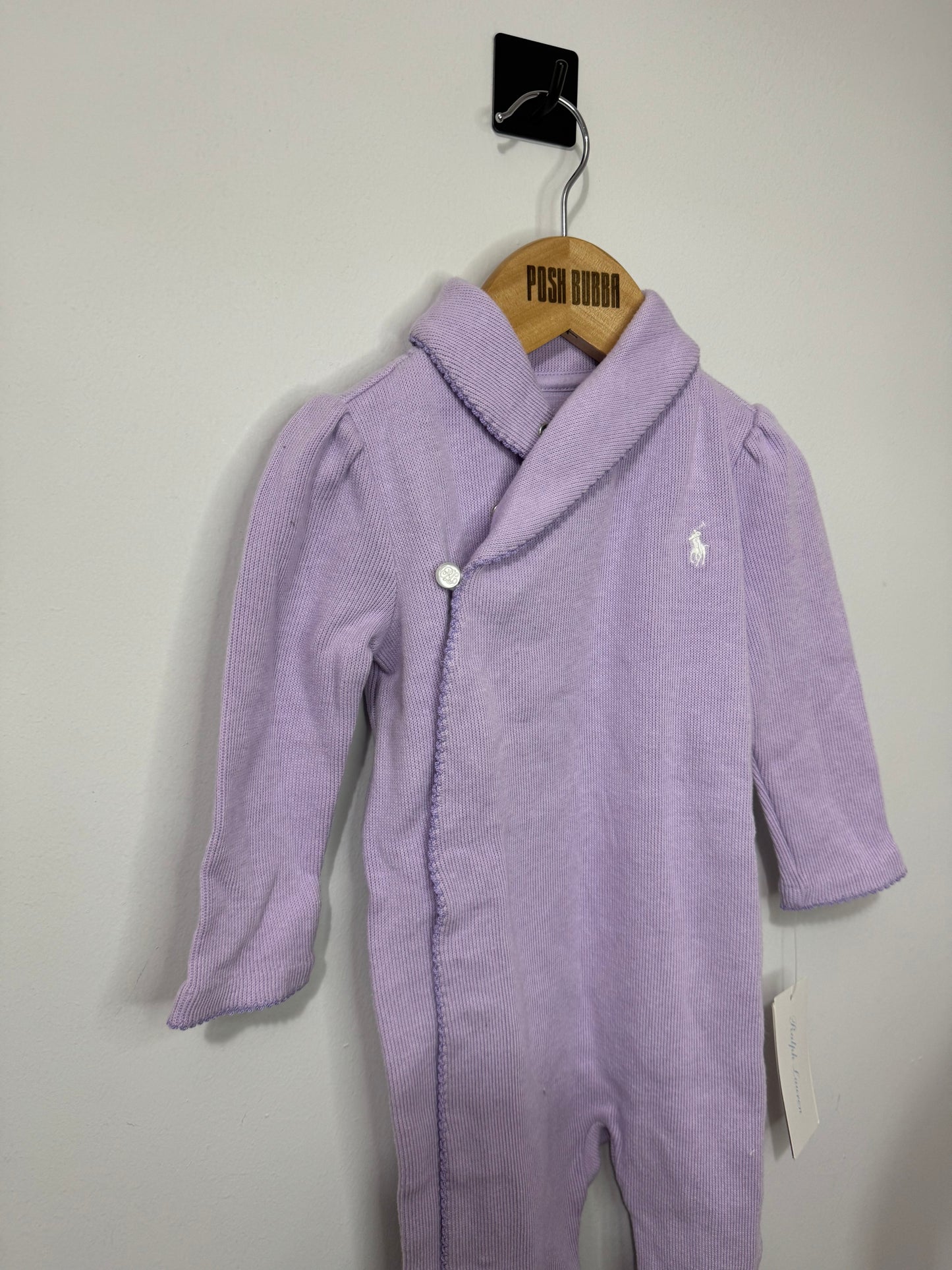 Ralph Lauren Lilac Babygrow 9-12m