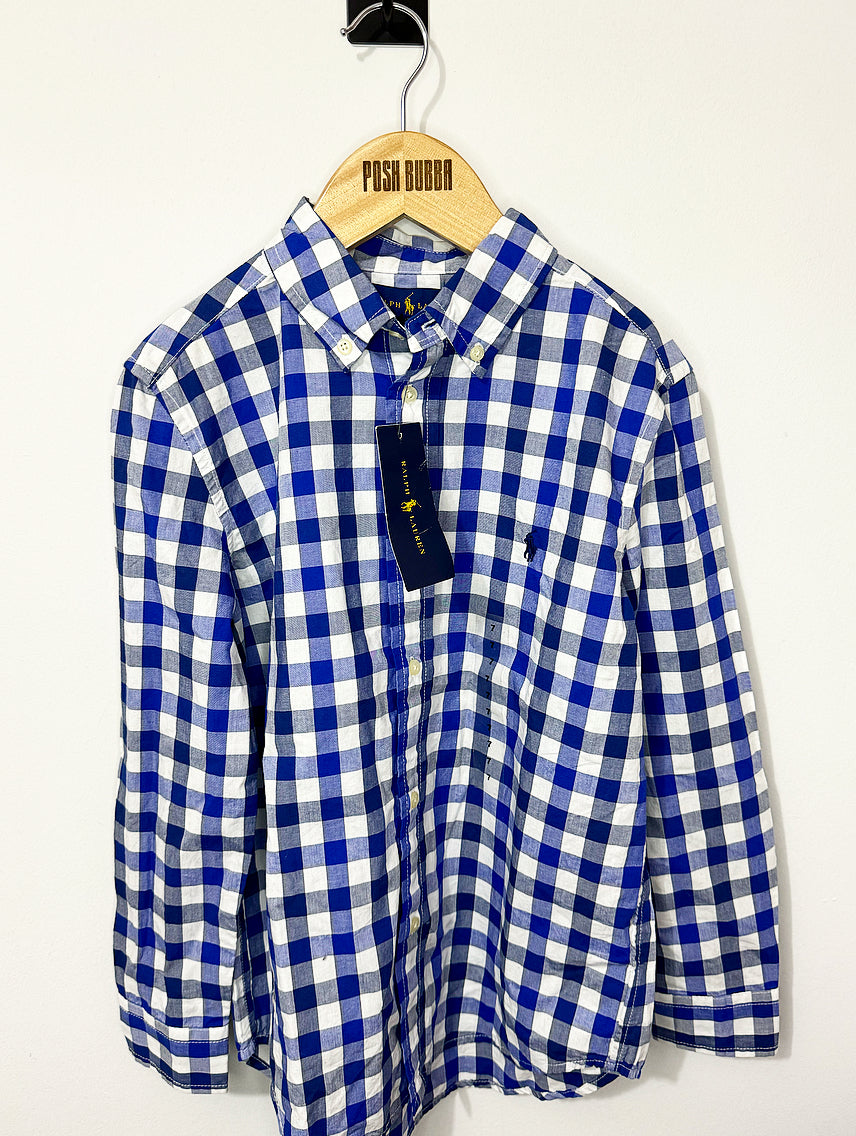 Ralph Lauren Blue Checked Shirt 7y