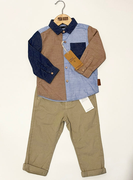 Next Shirt & Chinos 12-18m