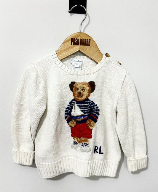 Ralph Lauren Bear Boat Jumper 12m No Tags