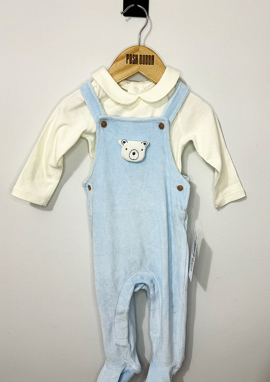 M&S Teddy Babygrow 6-9m