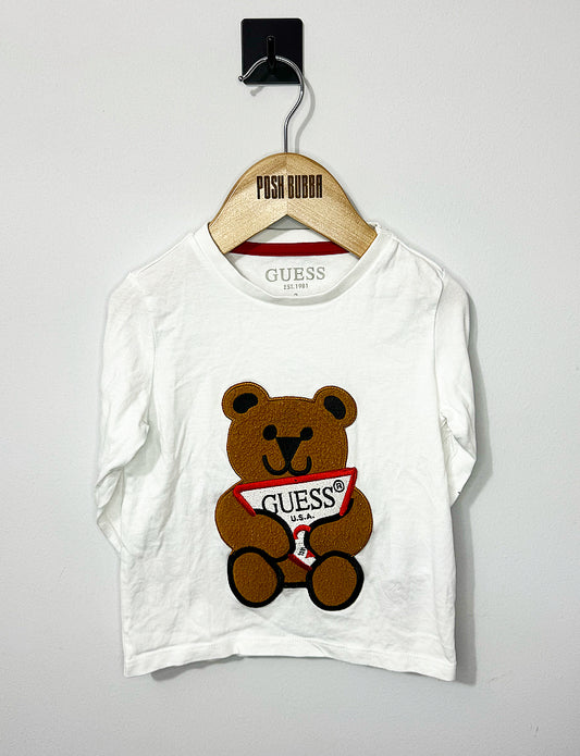 Guess Long Sleeve Teddy T-shirt 2y No Tags