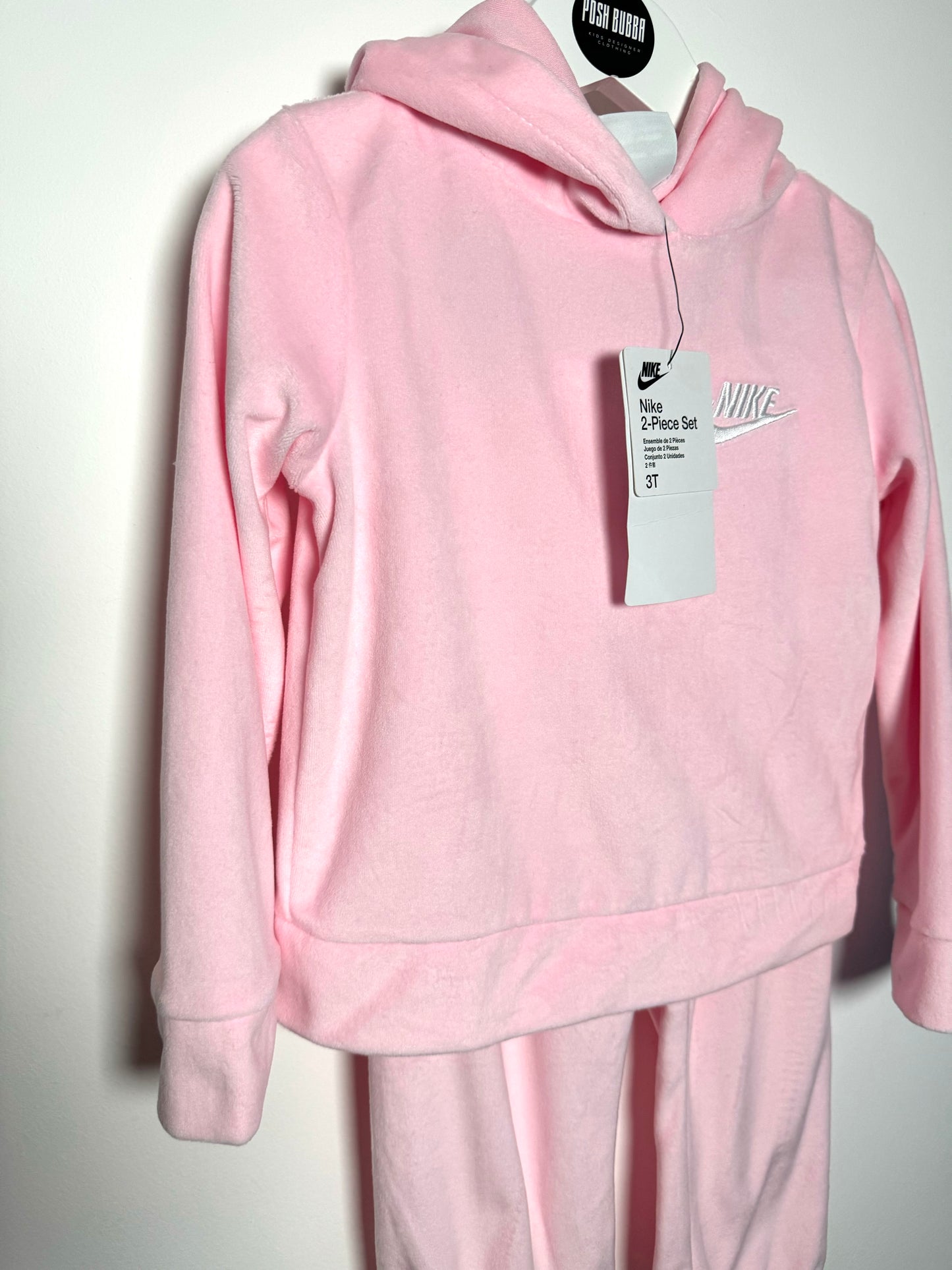 Nike Pink Velvet Tracksuit 2-3y