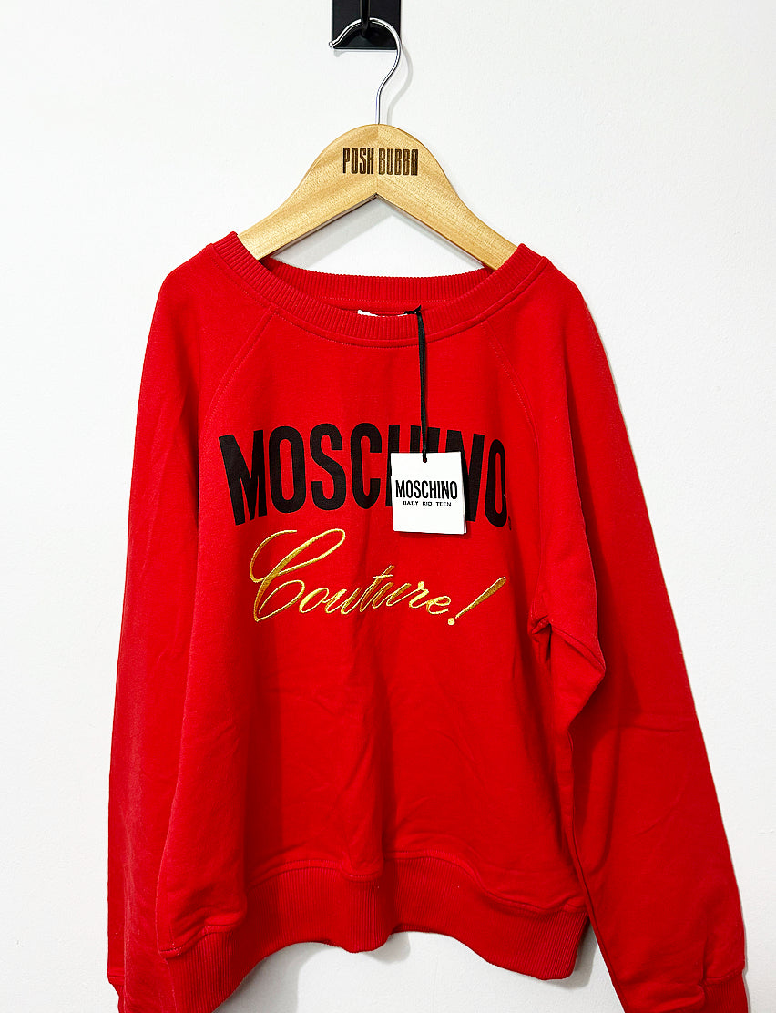 Moschino Red CTUR jumper 9-10y