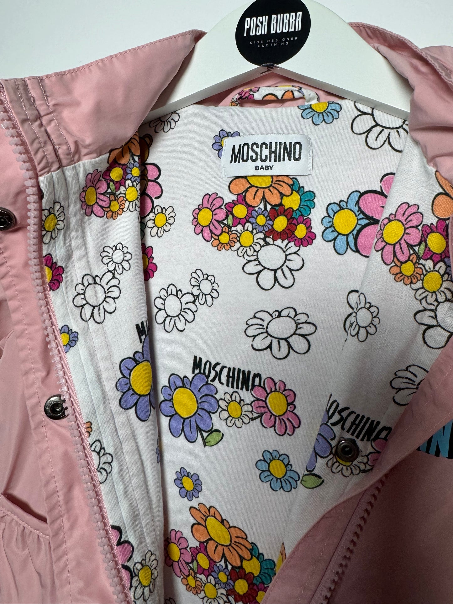 Бебешки гащеризон Moschino Pink 18-24м