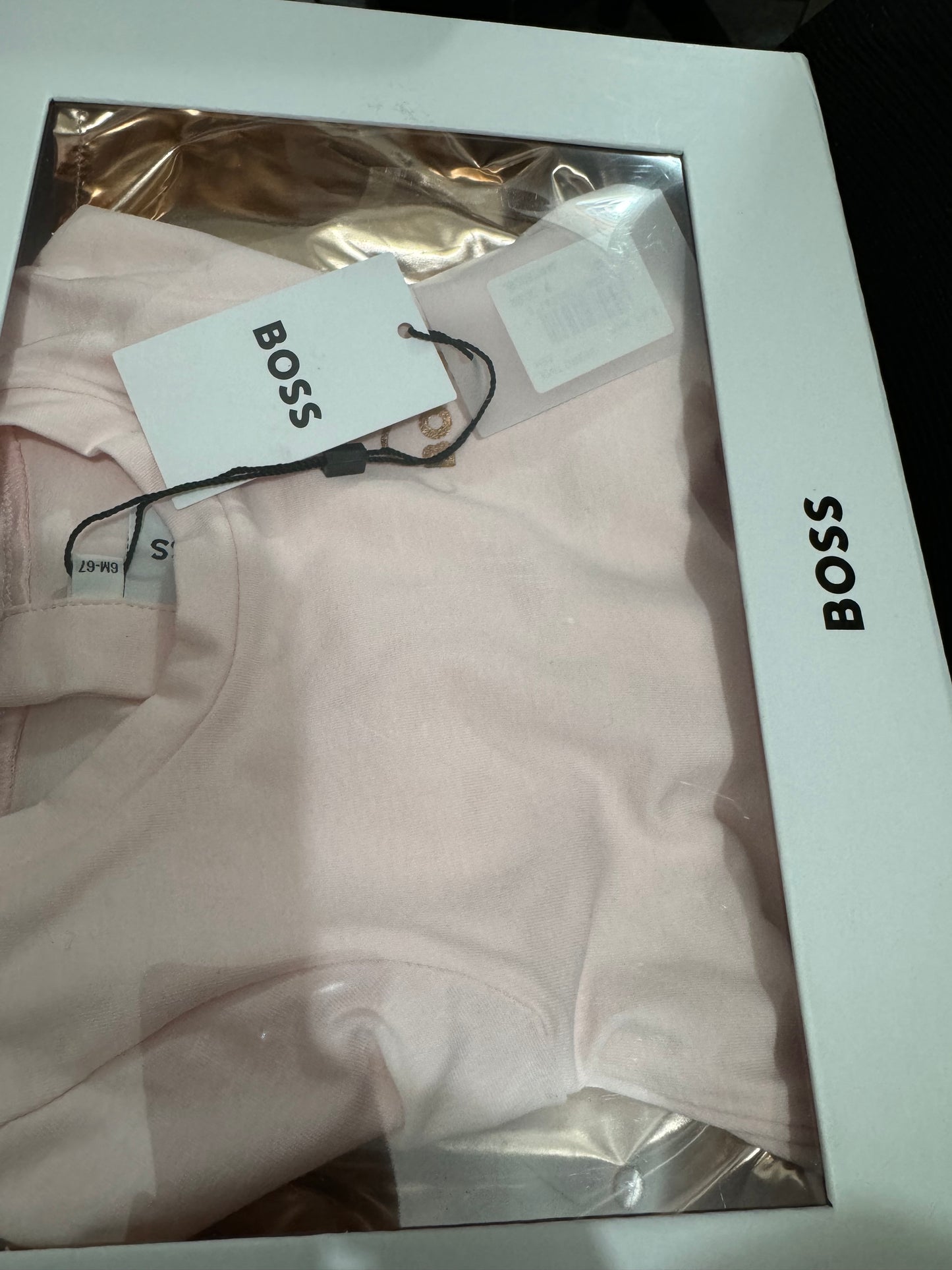 Boss Pink Pale Baby Dress 6m