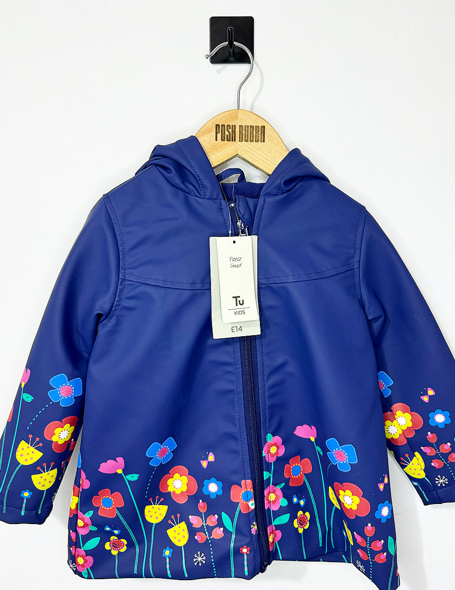 TU Blue Floral Jacket 12-18m