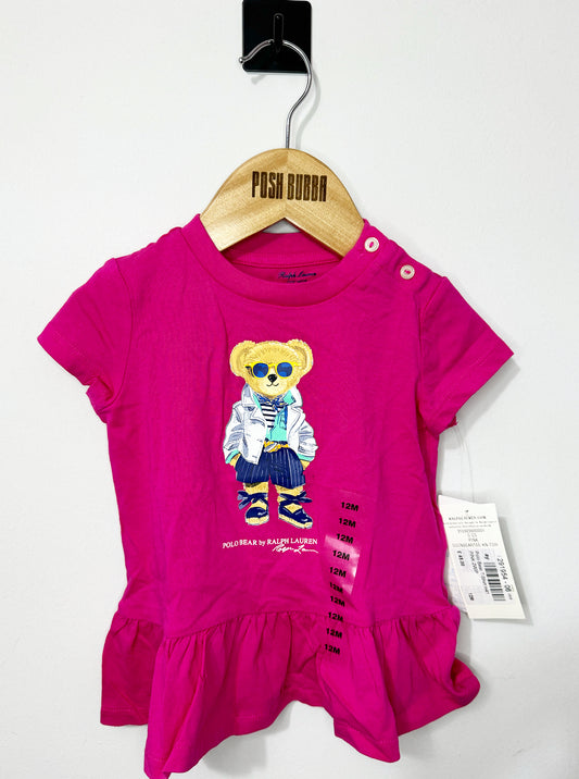 Ralph Lauren Polo Girls Pink T-shirt 12m