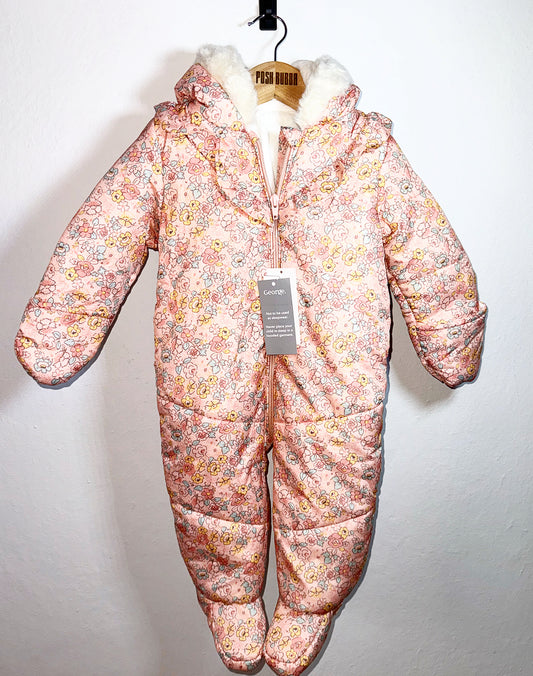 George Floral Snowsuit 9-12m #5031