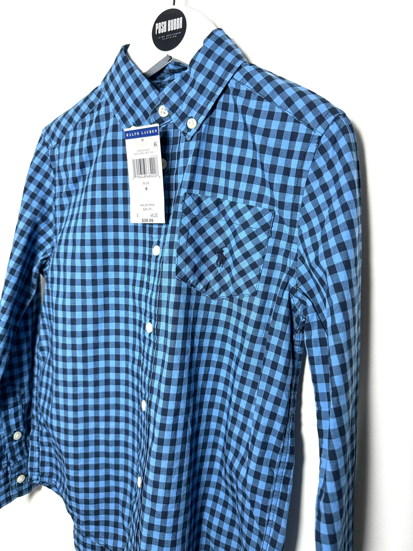 Тъмносина риза Ralph Lauren 6г.