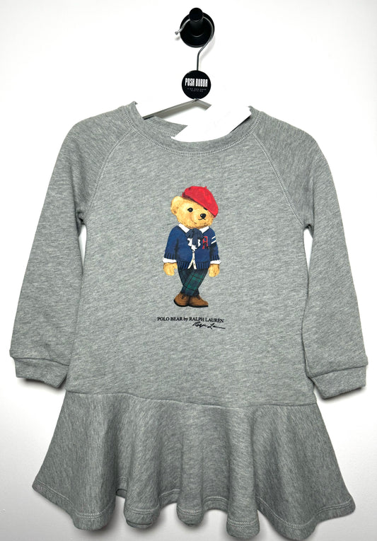 Ralph Lauren Polo Bear Grey Dress 24m