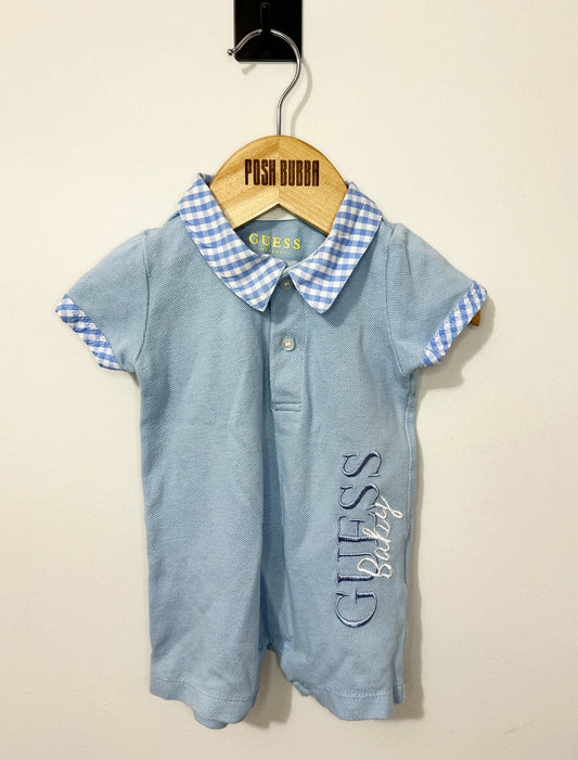 Guess Light Blue Romper 3-6m no tags