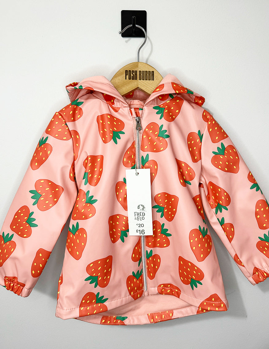 F&F Strawberry Raincoat 3-6m