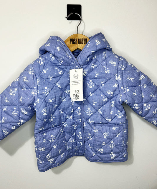 F&F Blue Floral Jacket 9-12m