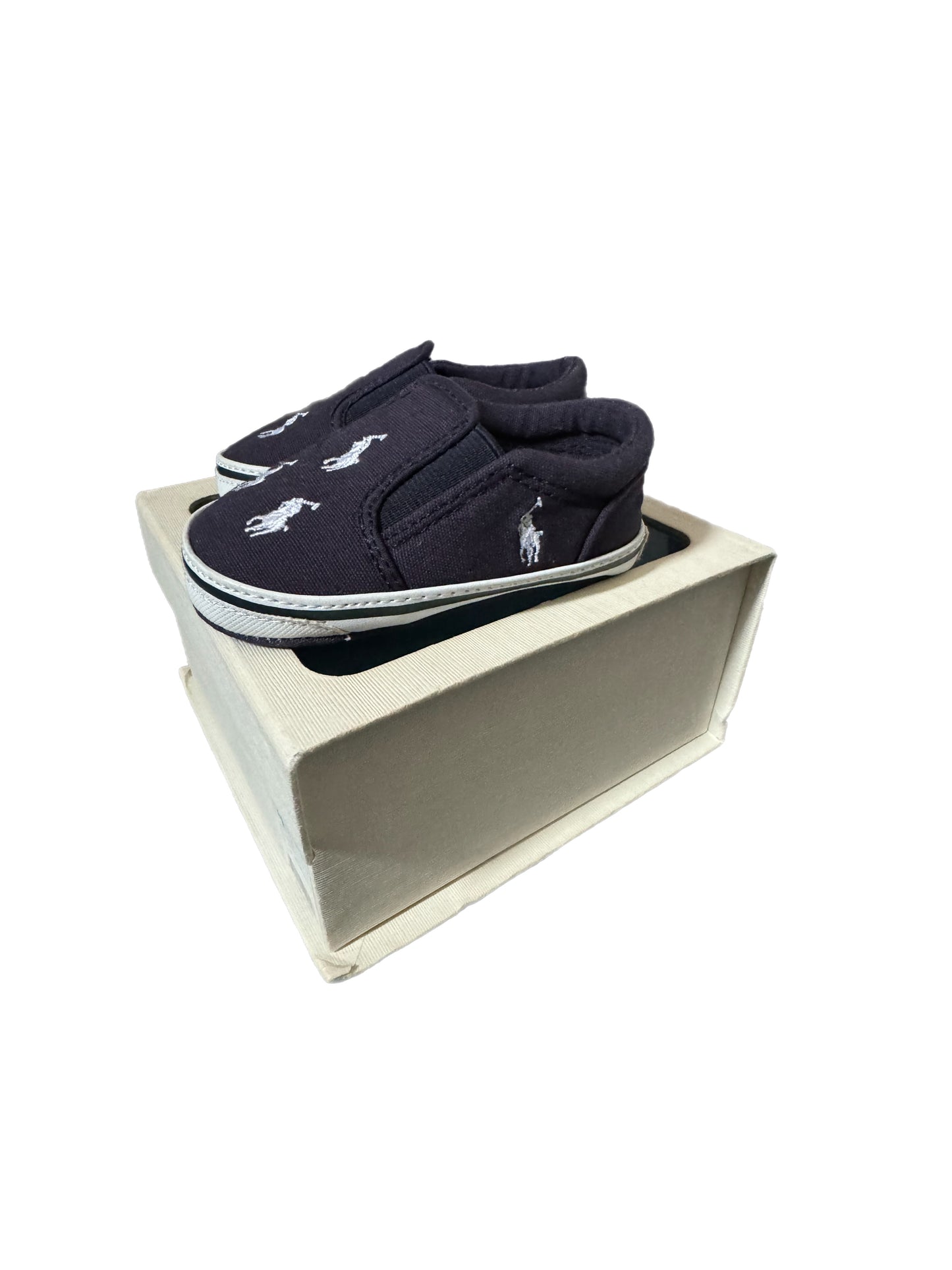 Ralph Lauren Navy Logo Baby Shoes EU20